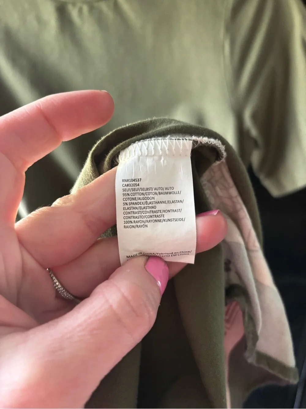 Tiny by Anthropologie Mixed Media Olive Green Shirt Dress